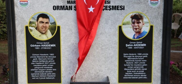 Marmaris'te Orman Şehitleri adına hayrat çeşmesi yaptırıldı