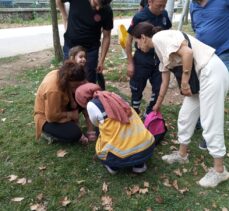 Samsun'da 3 yaşındaki çocuğun bacağı, yürüyüş yolundaki spor aletine sıkıştı