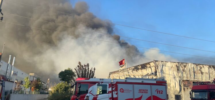 Antalya'da gıda fabrikasında yangın çıktı