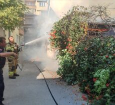 Bursa'da çıkan yangında müstakil ev zarar gördü