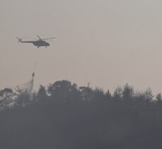 Çanakkale'de orman yangınını söndürme çalışmaları devam ediyor