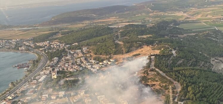 GÜNCELLEME – İzmir'in Aliağa ilçesinde çıkan orman yangını kontrol altına alındı