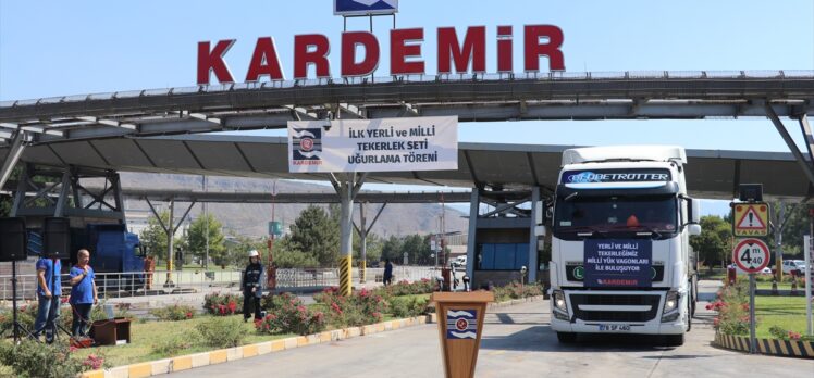 KARDEMİR'de üretilen ilk yerli ve milli tren tekerlek setleri Sivas'a gönderildi