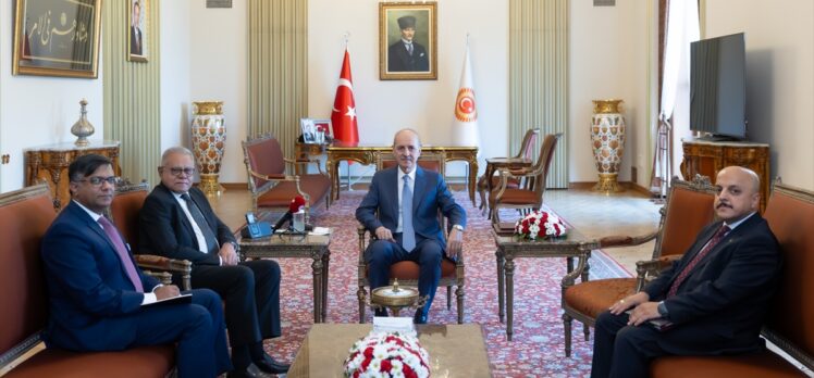 TBMM Başkanı Kurtulmuş, Pakistan'ın Ankara Büyükelçisi Cüneyd'i kabul etti