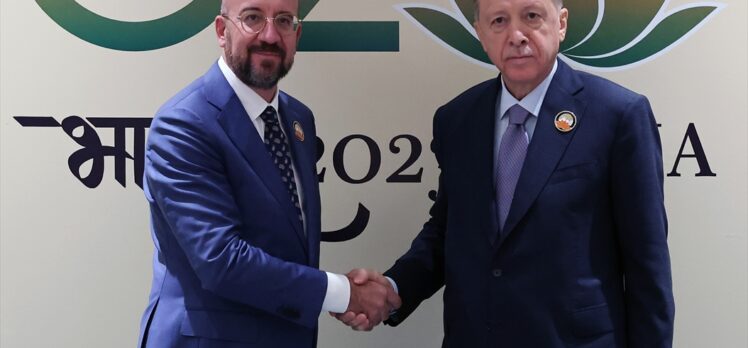 Cumhurbaşkanı Erdoğan, AB Konseyi Başkanı Charles Michel'i kabul etti