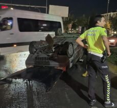 Elazığ'da devrilen otomobilin sürücüsü yaralandı