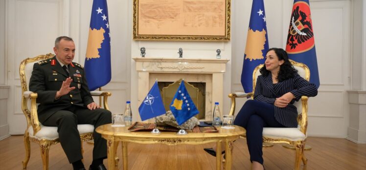 Kosova Cumhurbaşkanı, KFOR komutanlığını ekimde devralacak Tümgeneral Özkan Ulutaş'ı kabul etti