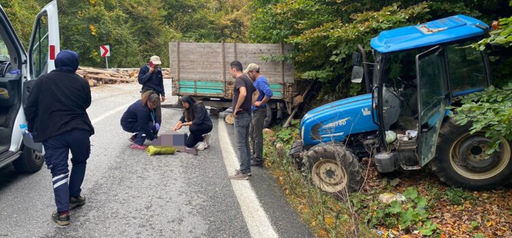 Bolu'da traktörden düşen kadın öldü, eşi yaralandı