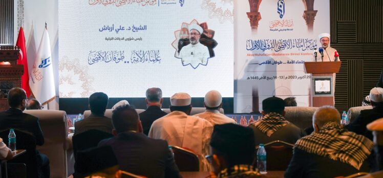 Diyanet İşleri Başkanı Erbaş, “Uluslararası Aksa Muhafızları Konferansı”nda konuştu: