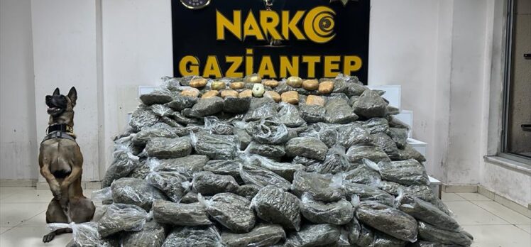 Gaziantep'te yaklaşık 180 kilogram uyuşturucu ele geçirildi