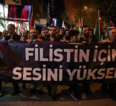 İsrail'in Gazze'ye saldırıları Bursa'da protesto edildi