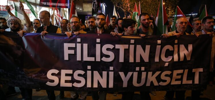 İsrail'in Gazze'ye saldırıları Bursa'da protesto edildi