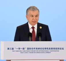 Özbekistan Cumhurbaşkanı Mirziyoyev, Çin'de 3. Kuşak ve Yol Forumu'nda konuştu: