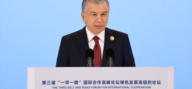 Özbekistan Cumhurbaşkanı Mirziyoyev, Çin'de 3. Kuşak ve Yol Forumu'nda konuştu: