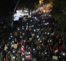 Ankara'da Gazze'de hayatını kaybeden çocuklar için yürüyüş düzenlendi