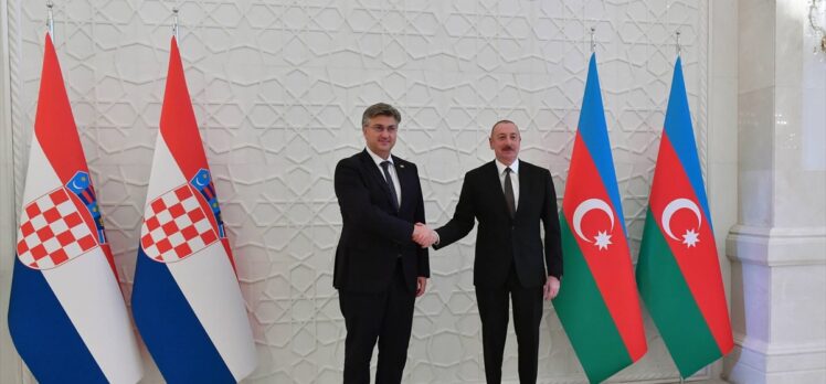 Azerbaycan Cumhurbaşkanı Aliyev ve Hırvatistan Başbakanı Plenkovic, mayın temizliğinde işbirliğini ele aldı