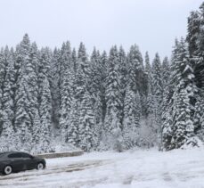 Ilgaz Dağı'nda kar kalınlığı 10 santimetreyi geçti