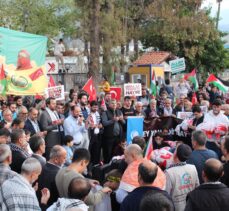 İsrail'in Gazze'ye yönelik saldırıları İskenderun'da protesto edildi