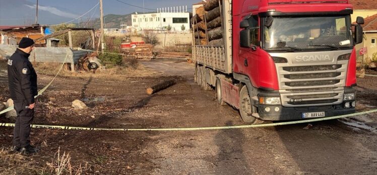 Karabük'te üzerine tomruk düşen kamyon sürücüsü öldü