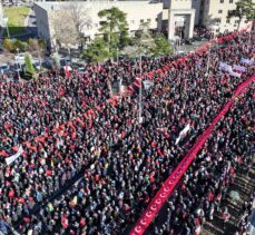 Kayseri'de “Filistin'e Destek İçin Yürüyoruz” mitingi düzenlendi