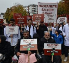 Malatya'da sağlık çalışanları İsrail'in Gazze'deki saldırılarını protesto etti