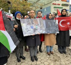 Tekirdağ ve Kırklareli'nde İsrail'in Gazze'ye yönelik saldırıları protesto edildi