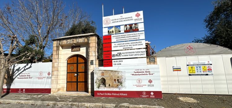 Adıyaman'da depremlerde hasar gören kilise restore ediliyor