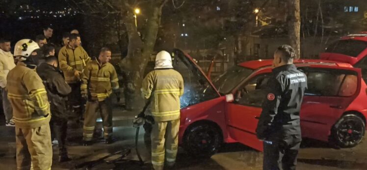 Kırıkkale'de seyir halindeki otomobilde çıkan yangın hasara yol açtı