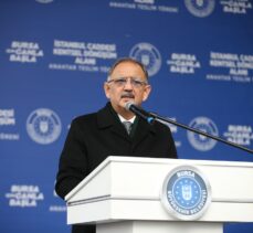 Bakan Özhaseki, Bursa'da İstanbul Caddesi Kentsel Dönüşüm Alanı Anahtar Teslim Töreni'nde konuştu: