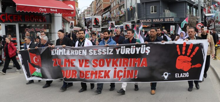 Elazığ'da sağlık çalışanları Gazze için yürüdü