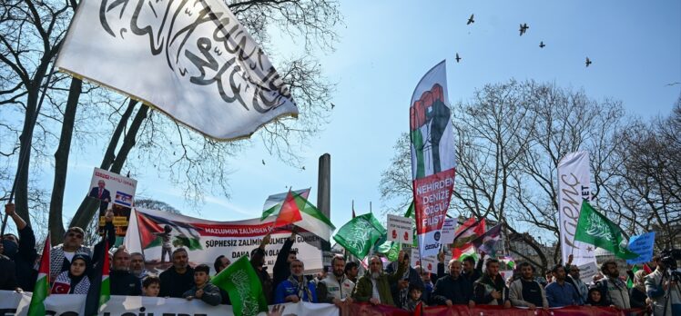 İsrail'in Gazze'ye saldırıları İstanbul'da protesto edildi