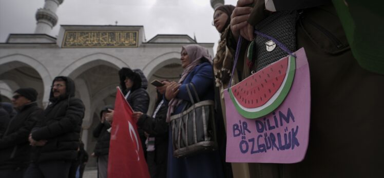 İsrail'in Gazze'ye yönelik saldırıları Ankara'da protesto edildi