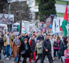 Karadağ'da İsrail'in Gazze'ye yönelik saldırıları protesto edildi