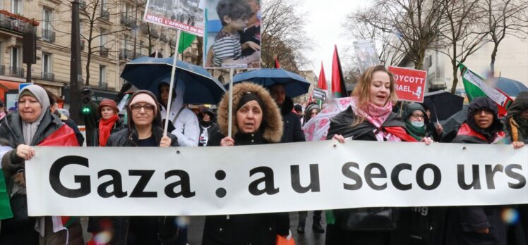 Paris'te “Gazze için ateşkes” talep edildi