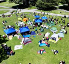 ABD'de, Filistin destekçisi protestolara San Francisco Üniversitesi öğrencileri de katıldı