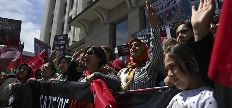 AK Parti Kadın Kolları, 81 ilde İsrail'i protesto etti