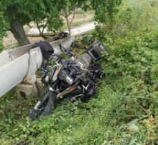 Bursa'da sulama kanalına çarpan motosikletin sürücüsü yaşamını yitirdi