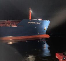 Çanakkale Boğazı'nda makine arızası yapan tanker kurtarıldı