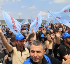 Çankırı'da lastik fabrikası işçileri greve gitti