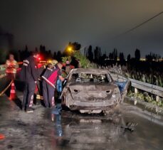 Erzincan'da kaza sonrası alev alarak yanan araçtaki 1 kişi öldü