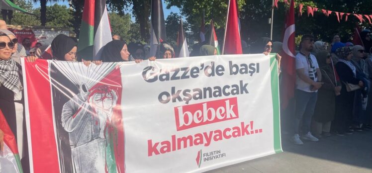 Filistin İnisiyatifi, İsrail'in Refah'taki saldırılarını Saraçhane'de protesto etti