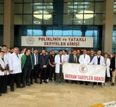 Giresun'da görevi başındaki doktora saldırı protesto edildi