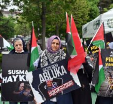 İHH'nin, Filistin için Sultanahmet Meydanı'nda başlattığı oturma eylemi 9. gününde sürüyor