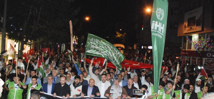 İsrail'in Gazze'ye yönelik saldırıları Eskişehir'de protesto edildi