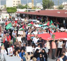 İsrail'in Gazze'ye yönelik saldırıları İskenderun'da protesto edildi