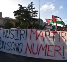 İsrail'in Refah'taki saldırılarına Roma'da protesto