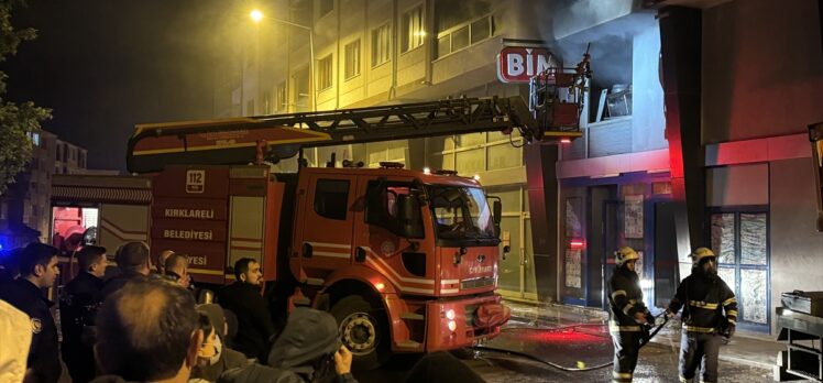 Kırklareli'nde markette çıkan yangın söndürüldü