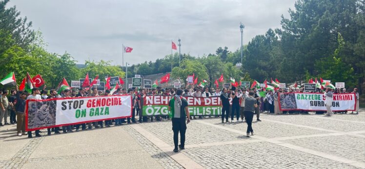 ODTÜ'de İsrail'in saldırıları protesto edildi