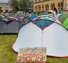 Oxford Üniversitesi'nde Filistin'e destek eylemi 5. gününde devam ediyor