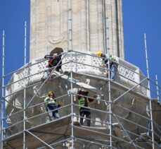 Selimiye Camisi'nin dört minaresinden üçündeki restorasyon tamamlandı